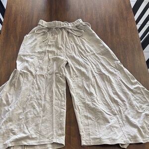Easel Cream Wide Leg Pants